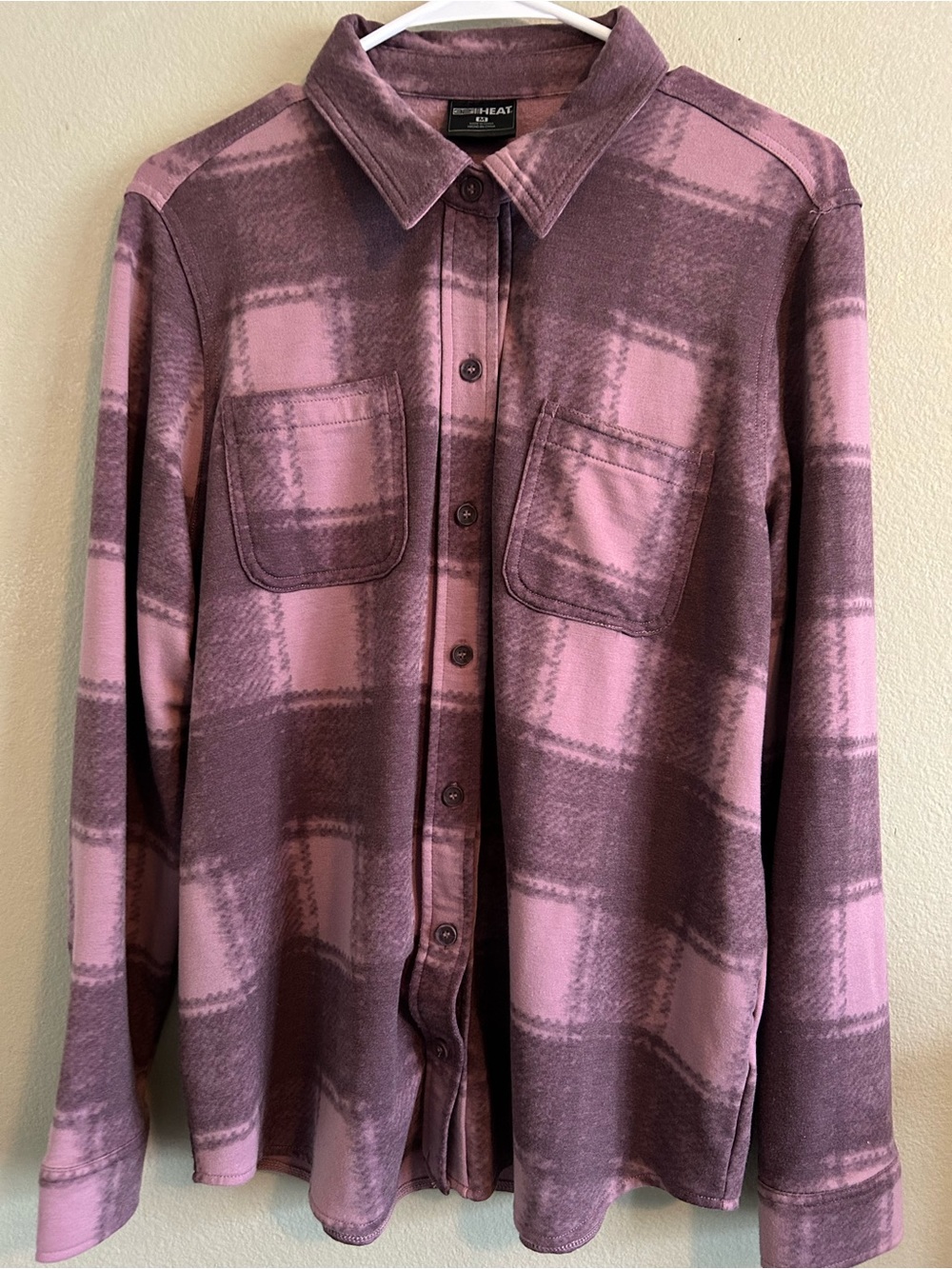 32 Degrees Purple and Pink Plaid Button-Down Shirt